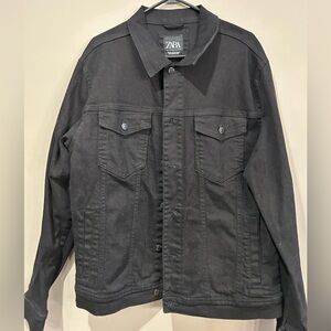 Zara Men's Black Jean Jacket